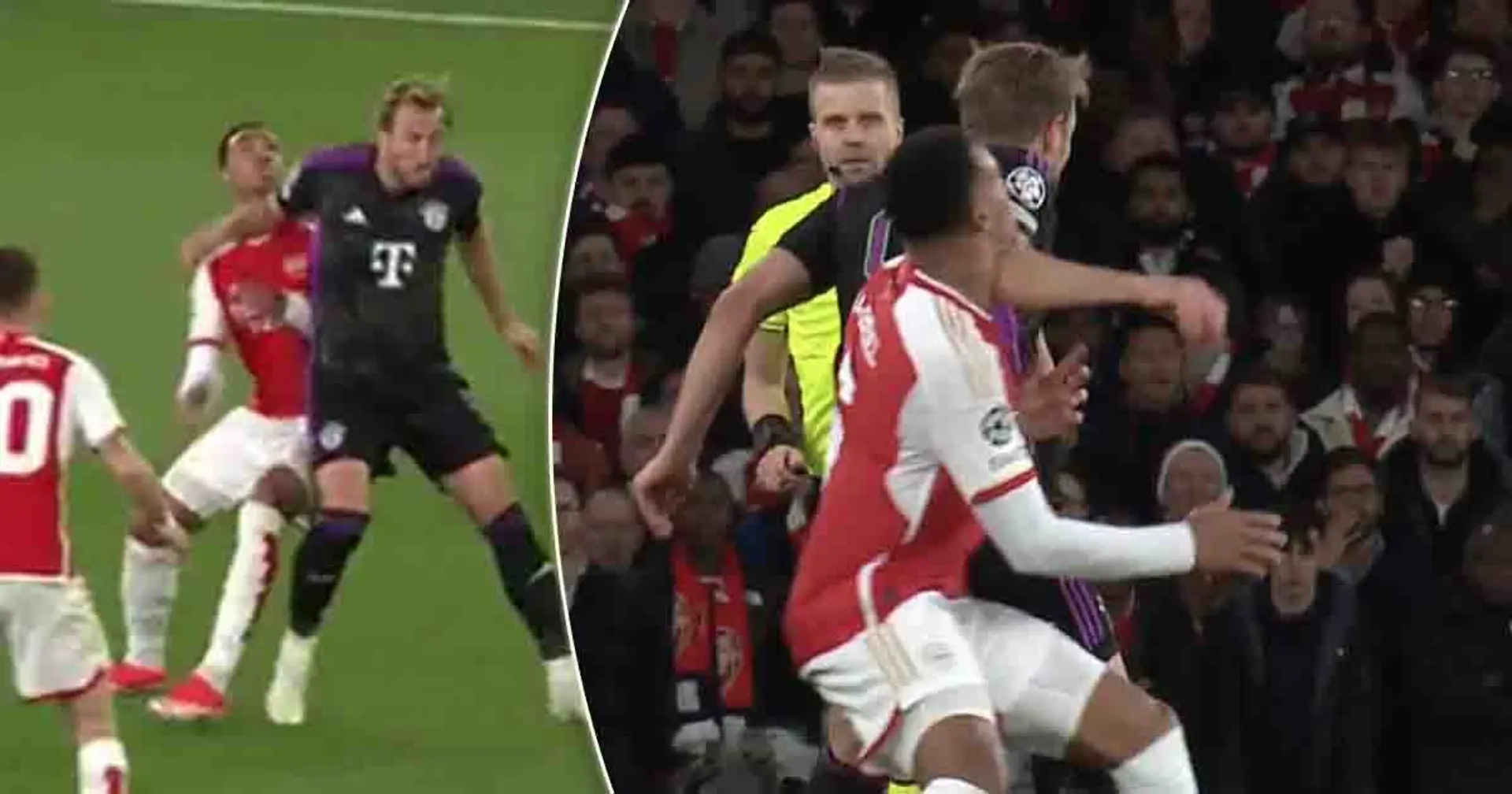 'How is that not a red': Arsenal fans can't believe Harry Kane isn't sent off for dirty challenge on Gabriel