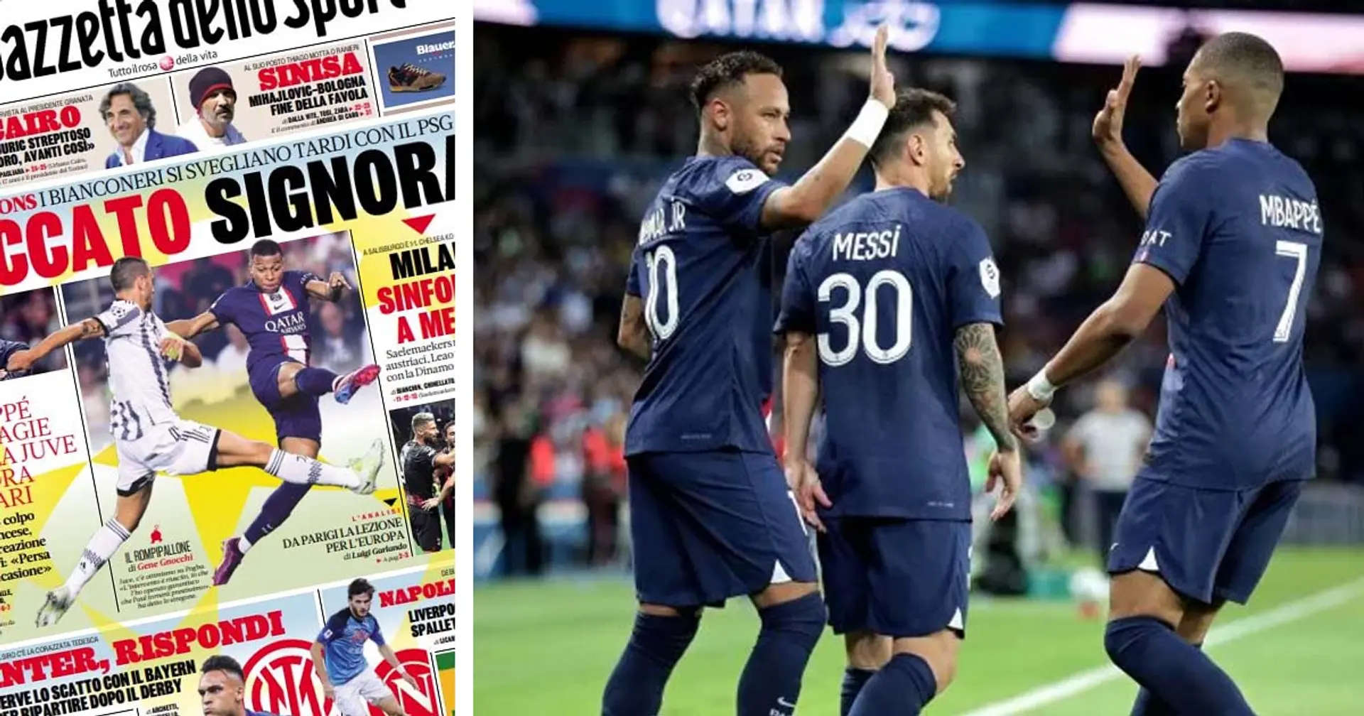 "La digue était solide mais ne pouvait rien contre la magie", la presse italienne reconnait la supériorité du PSG