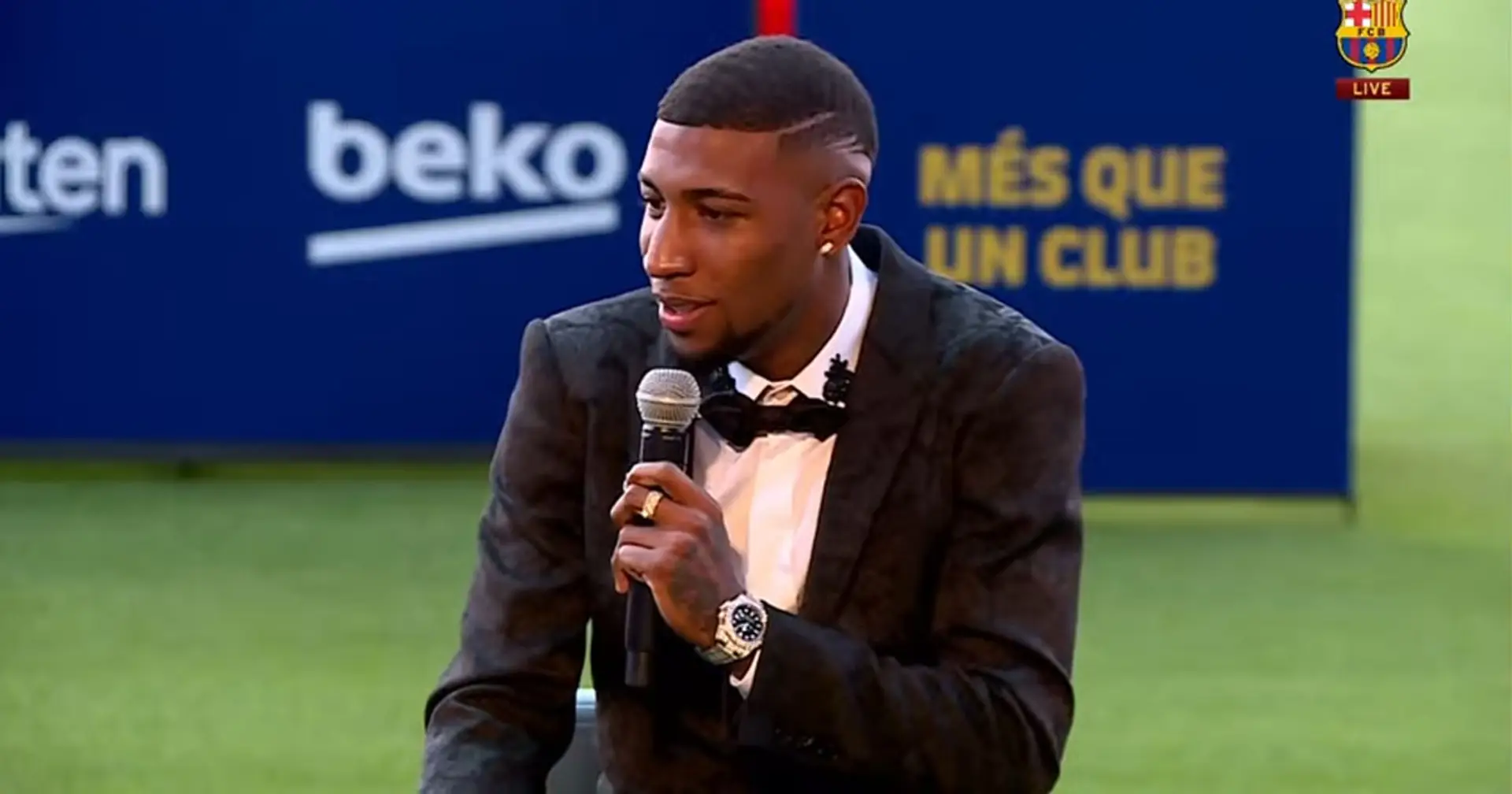 Emerson Royal makes special promise as he is presented at Camp Nou