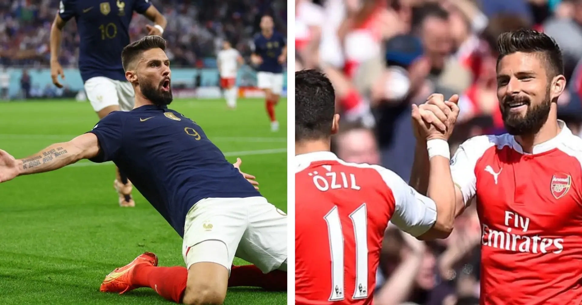 'Who taught you that bro': Ozil reacts as Giroud beats Henry to all-time France record