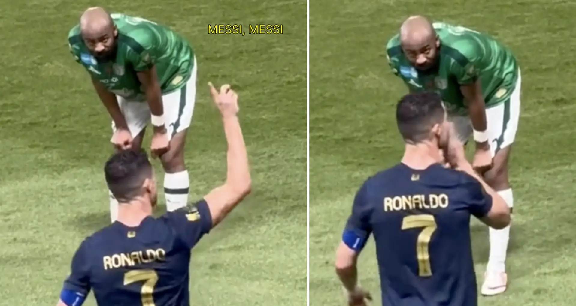 Les fans rivaux scandent le nom de Messi lors du match d'Al Nassr après que Leo ait remporté le 8e Ballon d'Or, la réaction de Ronaldo repérée