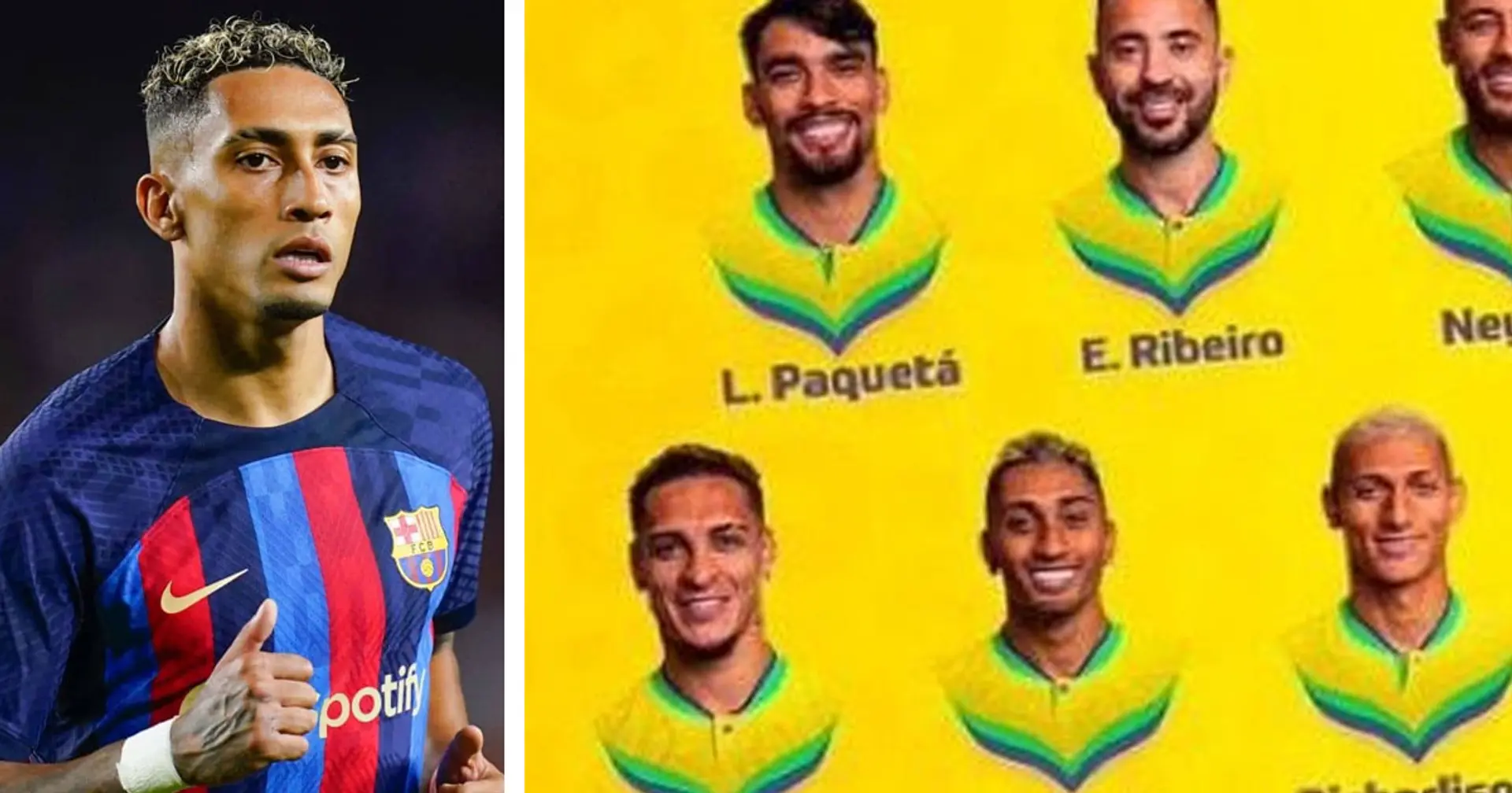 Raphinha included in Brazil's Qatar World Cup squad - 2 ex-Barca stars also named