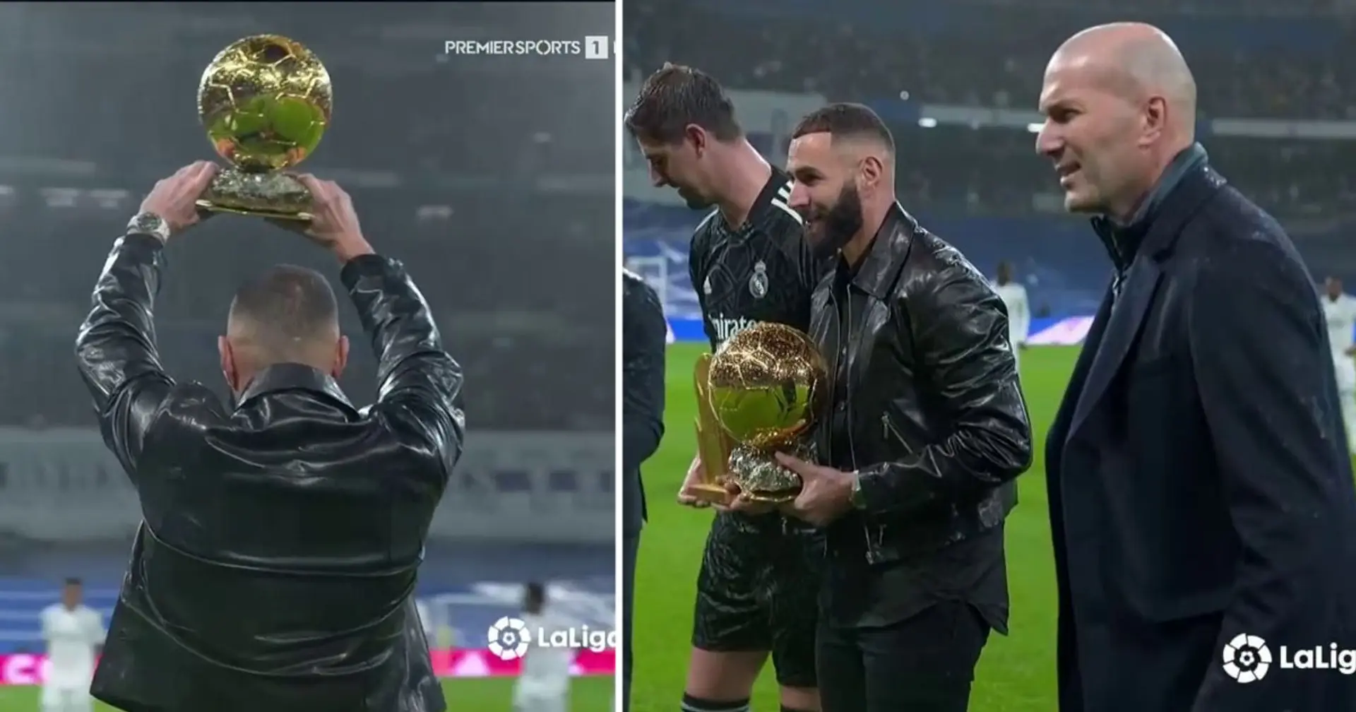 Zidane y Modric entregan el premio: 9 mejores fotos de la presentación del Balón de Oro de Benzema en el Santiago Bernabéu