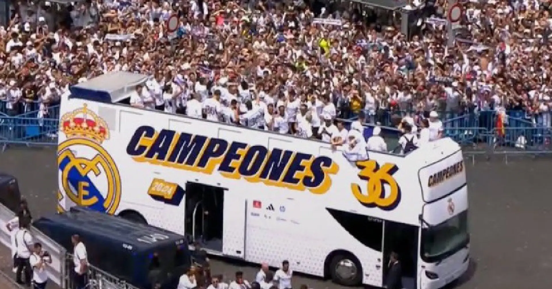 5 best pictures as Real Madrid celebrate La Liga title in style with bus parade