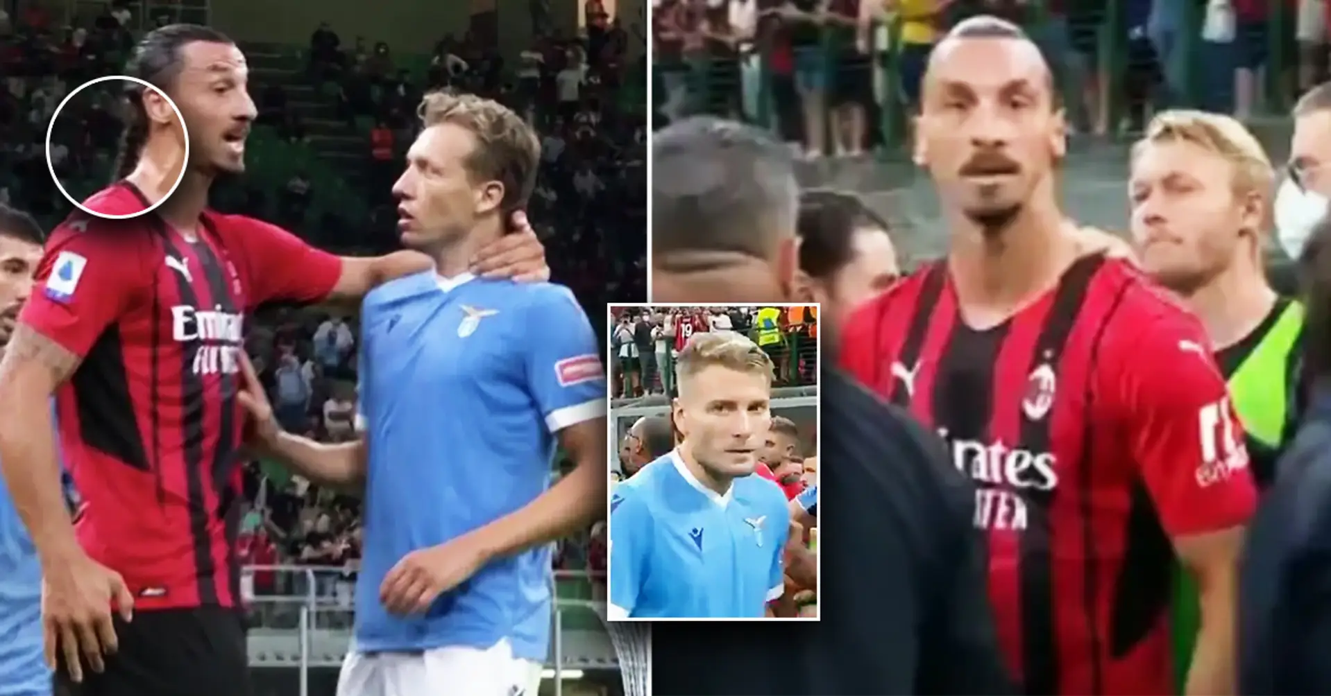 Zlatan Ibrahimovic se pasa con un rival de la Lazio mientras estrena nuevo peinado