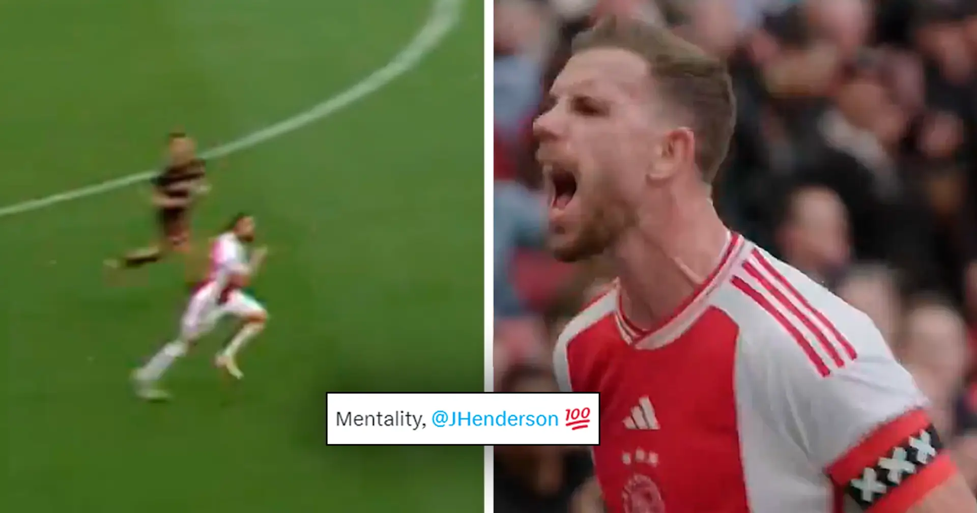 What a mentality! Henderson celebrates winning throw-in like a goal in Champions League final