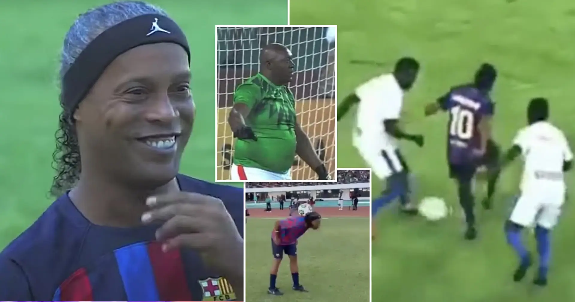 Zambian goalkeeper goes viral for keeping clean sheet v Barca legends starring Ronaldinho