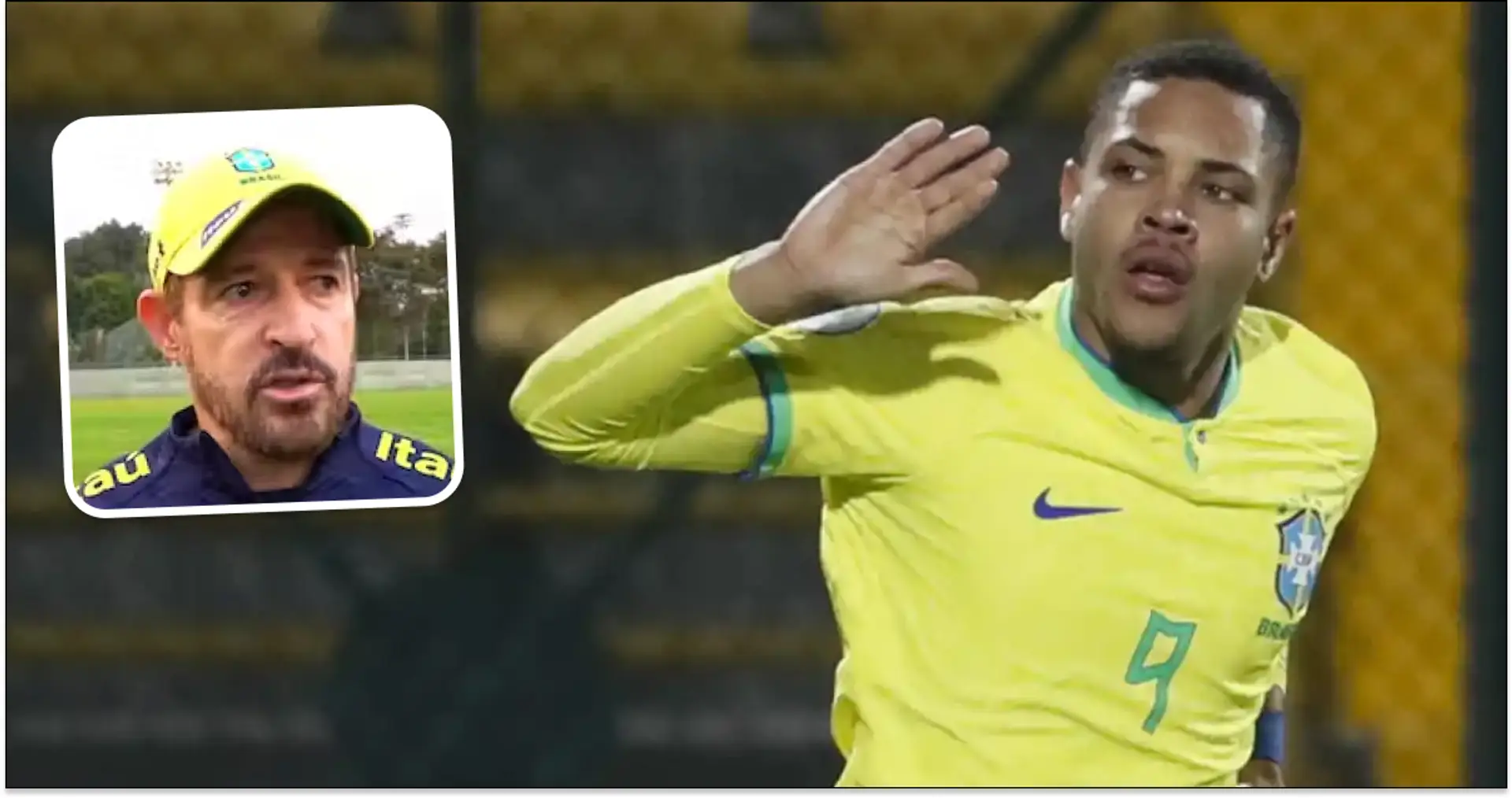 Vitor Roque is behind Ronaldo in his debut with Brazil