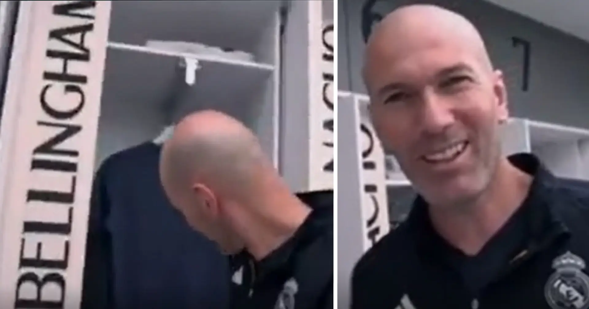 What is Zidane doing in Bellingham's locker at Real Madrid? 