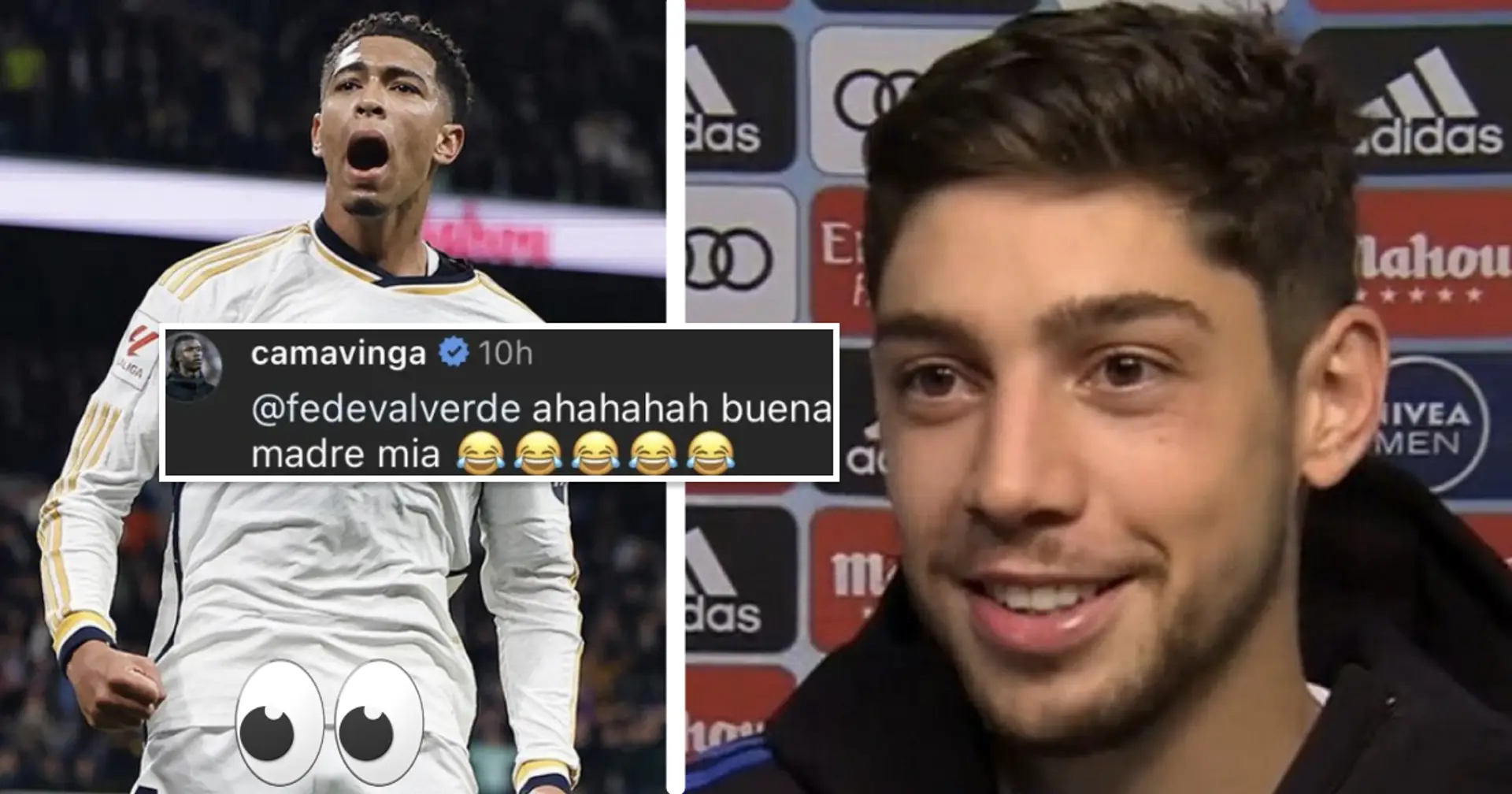 Camavinga réagit à la blague de la "troisième jambe" que Valverde a fait à propos de Bellingham