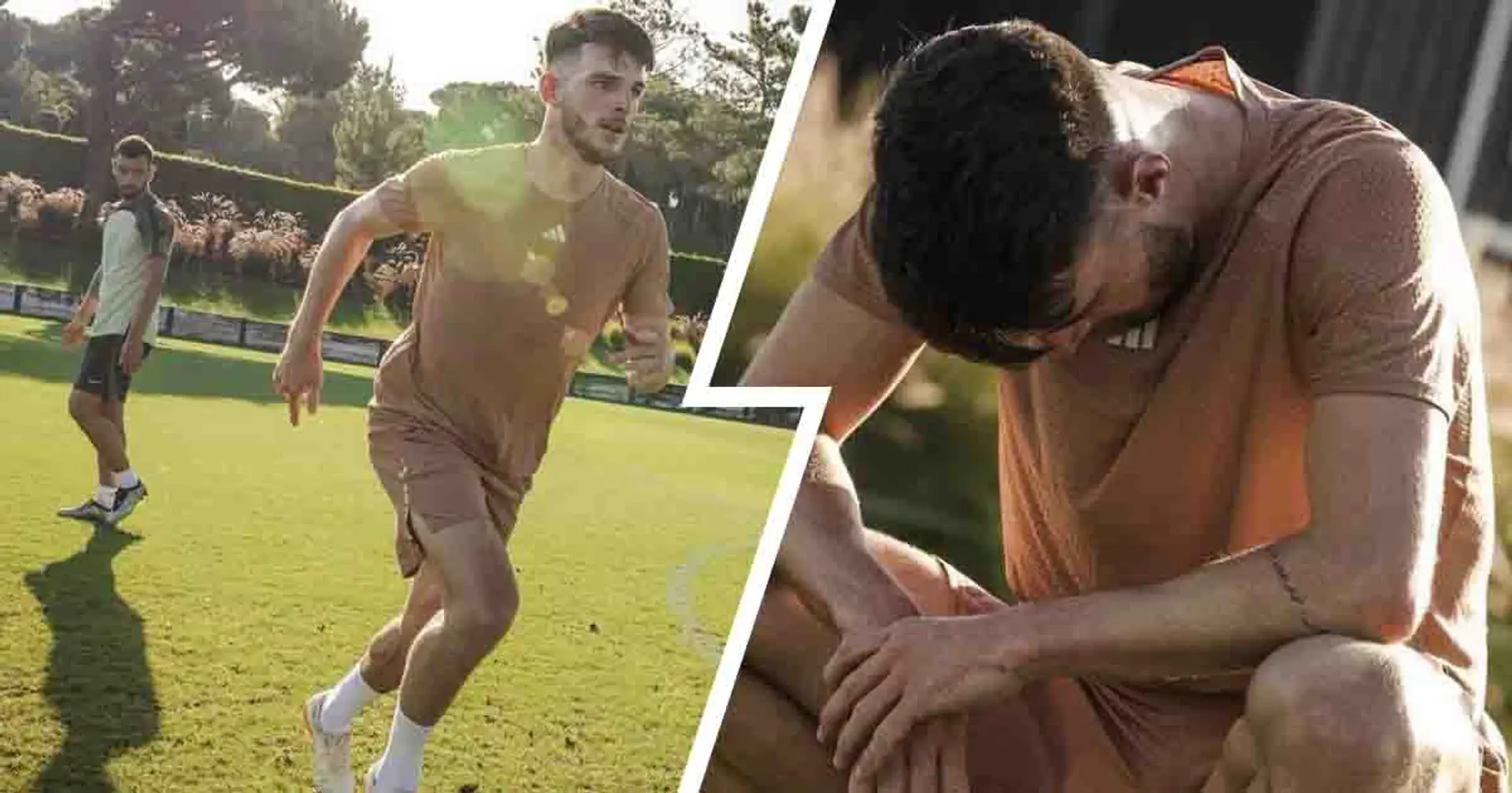 3 best pictures as Declan Rice trains with Man United star Bruno Fernandes & his Portugal teammate before Arsenal move