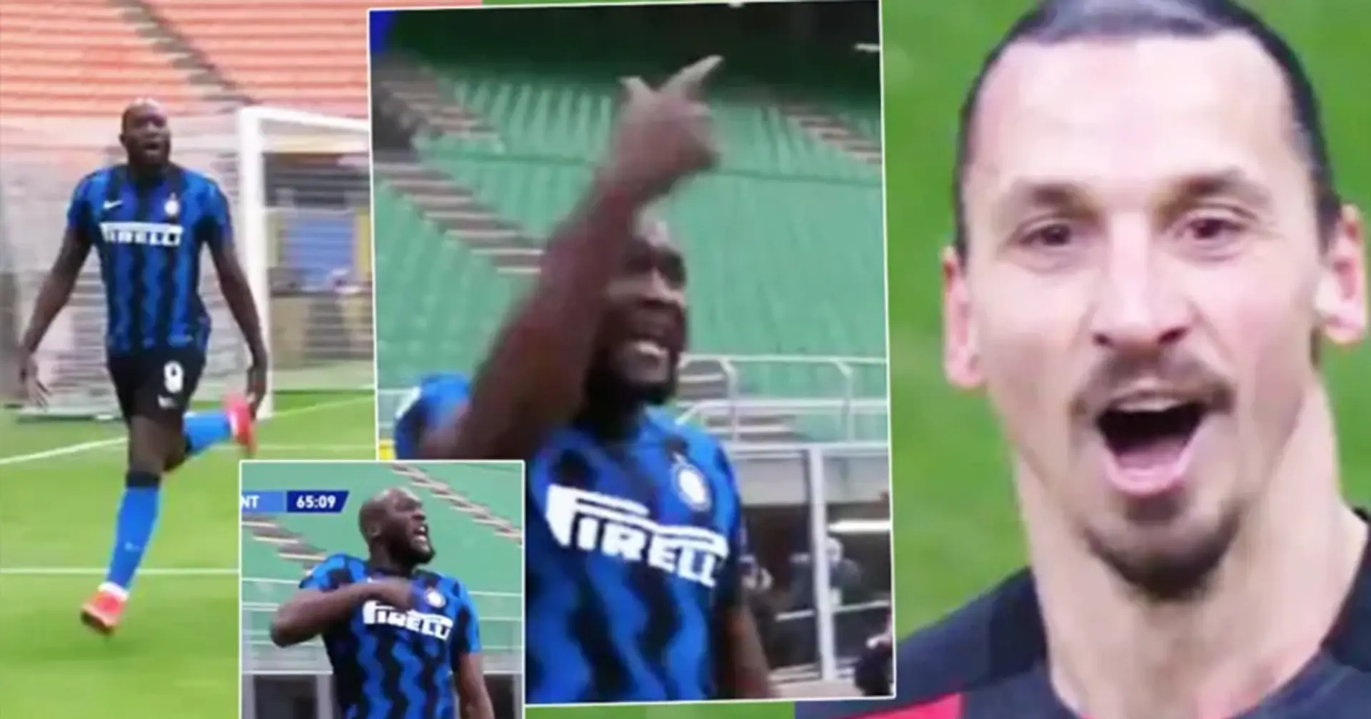'¡Dios!' Romelu Lukaku le dedica el gol a Zlatan inmediatamente después de marcar el el derbi de Milán