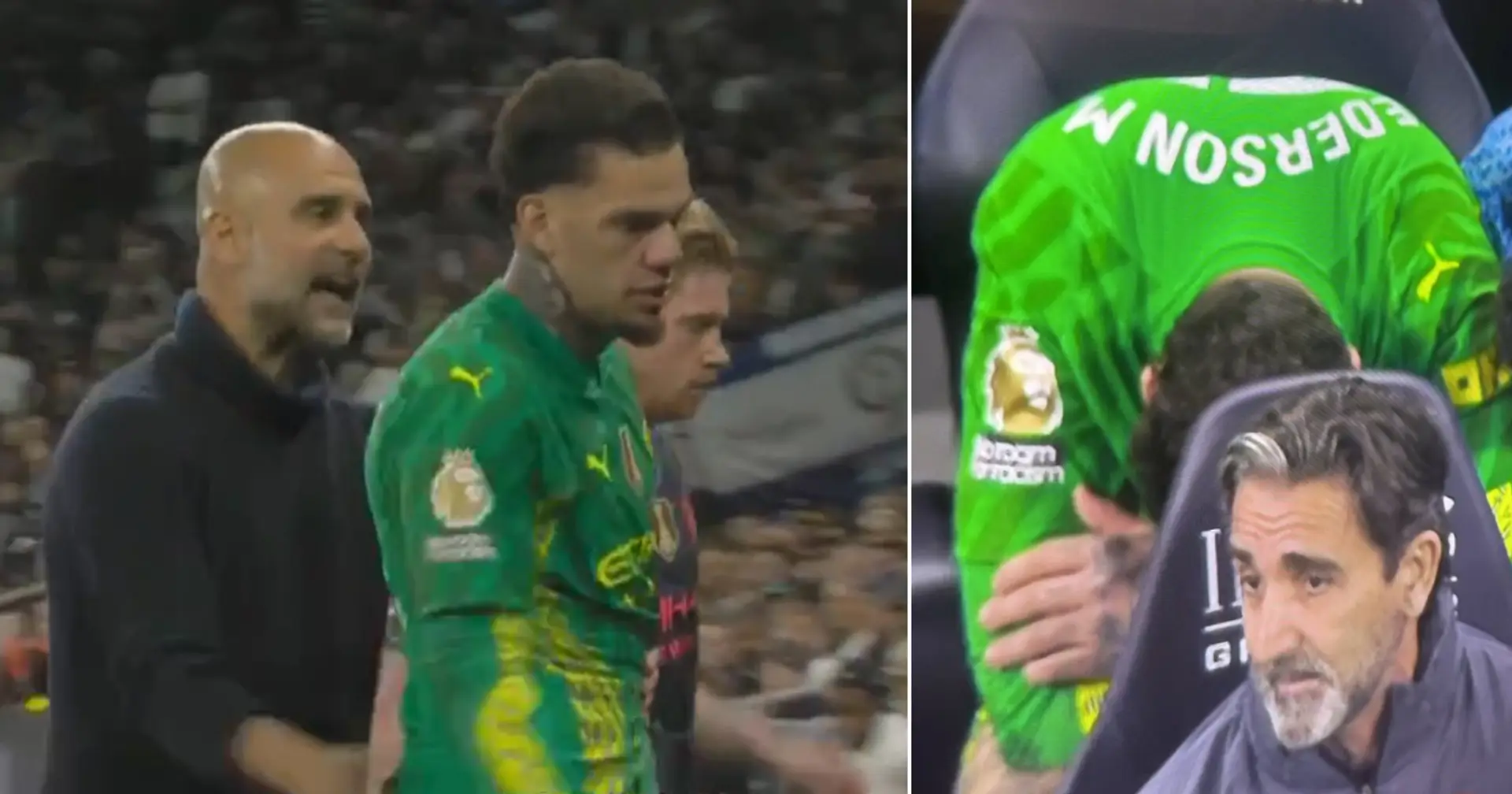 Ederson absolutely RAGES at Pep Guardiola for substituion in Tottenham v Man City