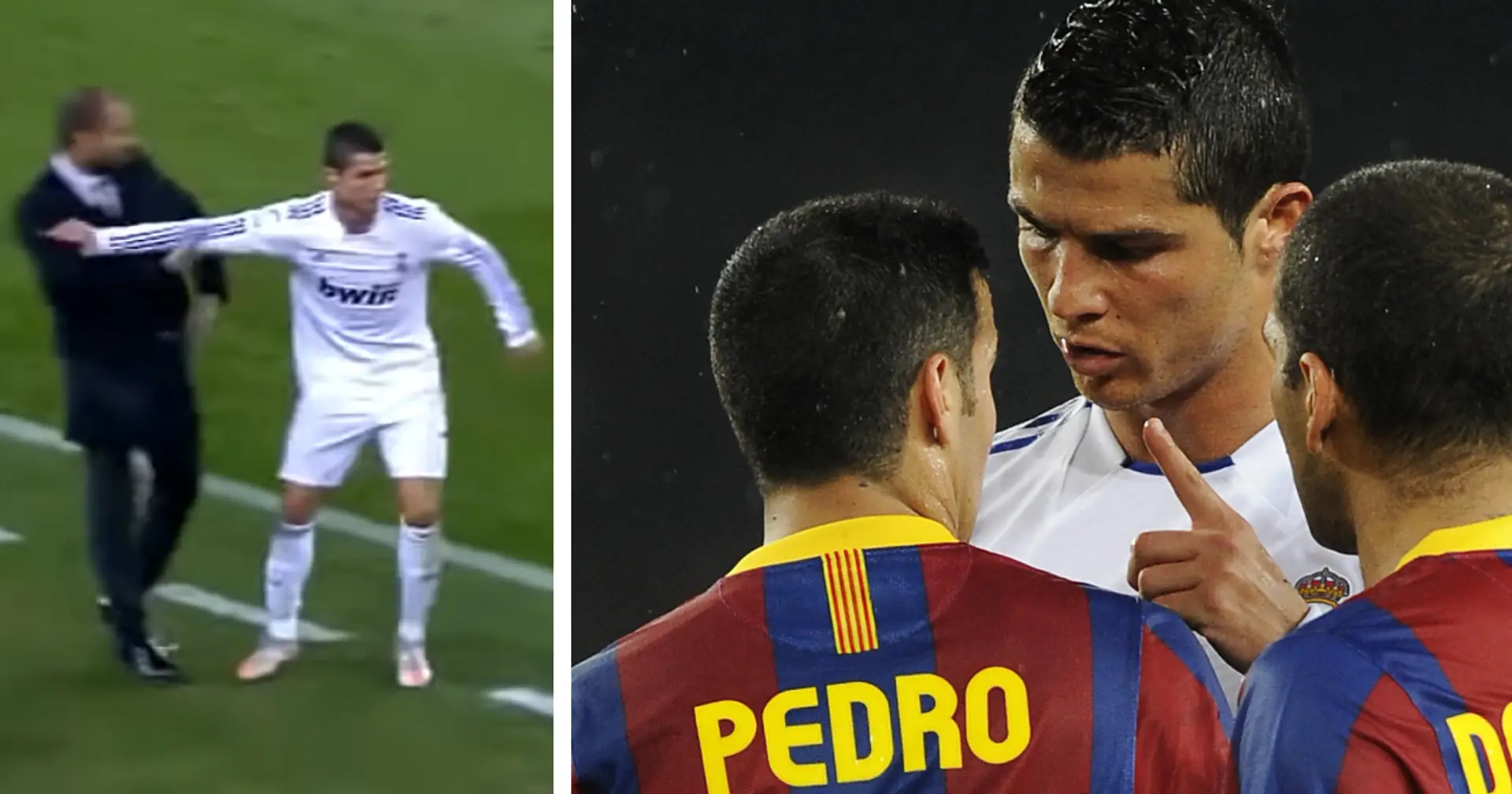 Recalling what Pedro told Ronaldo in 'La Manita' Clasico after Cristiano pushed Guardiola