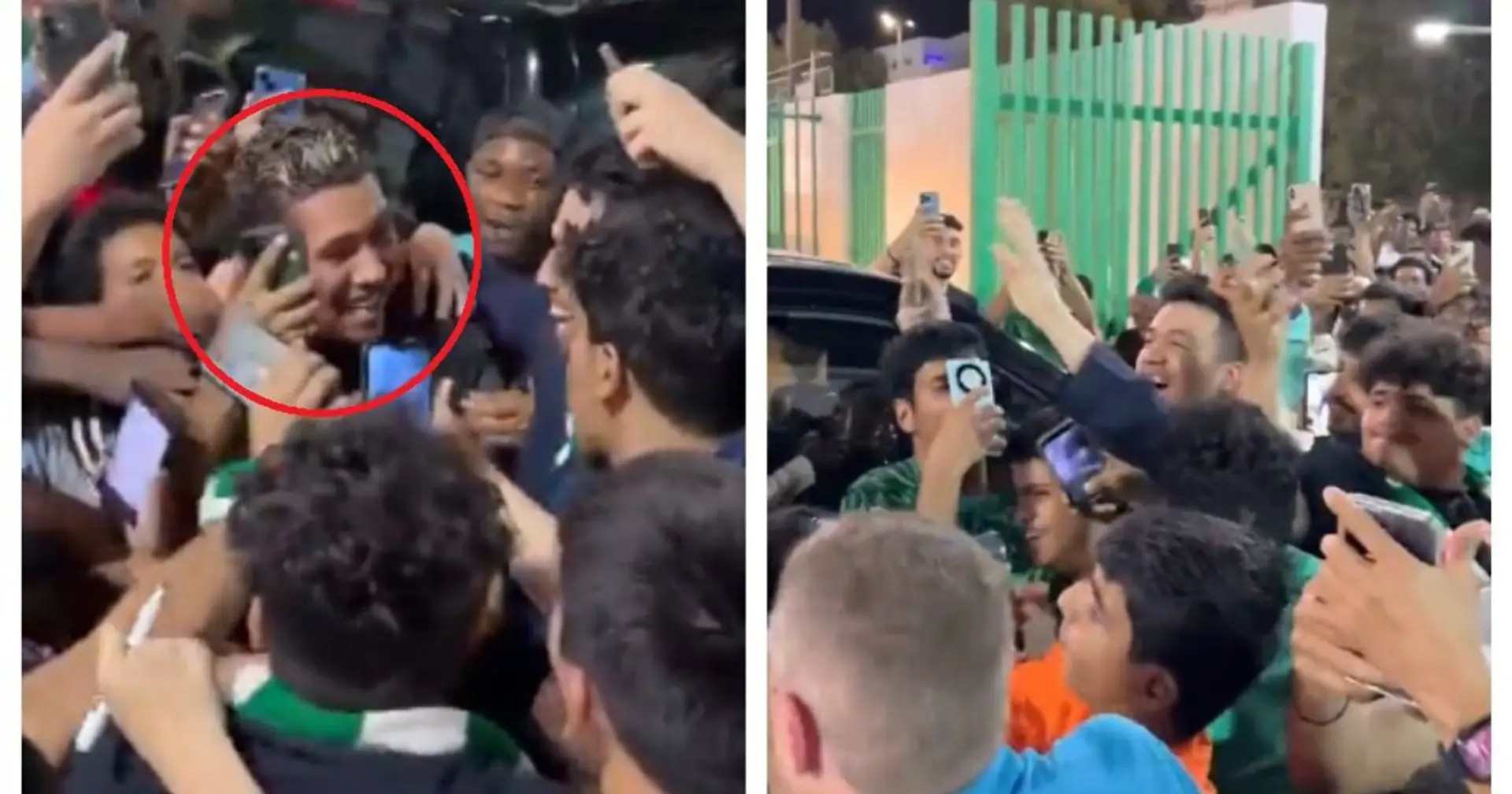Firmino kam in Saudi-Arabien an: Der Brasilianer hatte wohl nicht damit gerechnet, von einer Menge von Fans begrüßt zu werden - sie verursachten sogar eine Stampede 😱