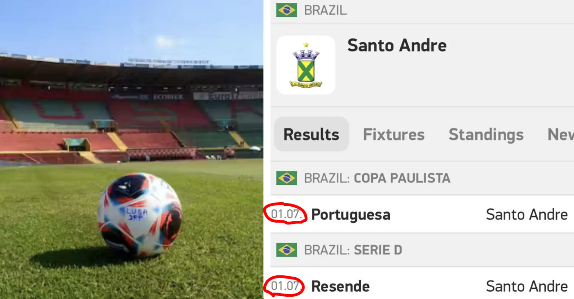 Brazilian club plays two different matches at the same time, loses both
