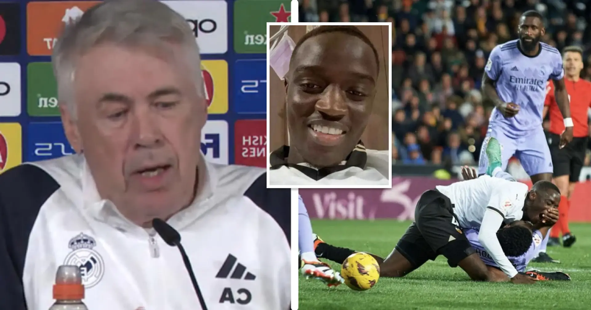 Carlo Ancelotti reveals Real Madrid's lovely gesture for Mouctar Diakhaby who suffered terrible injury