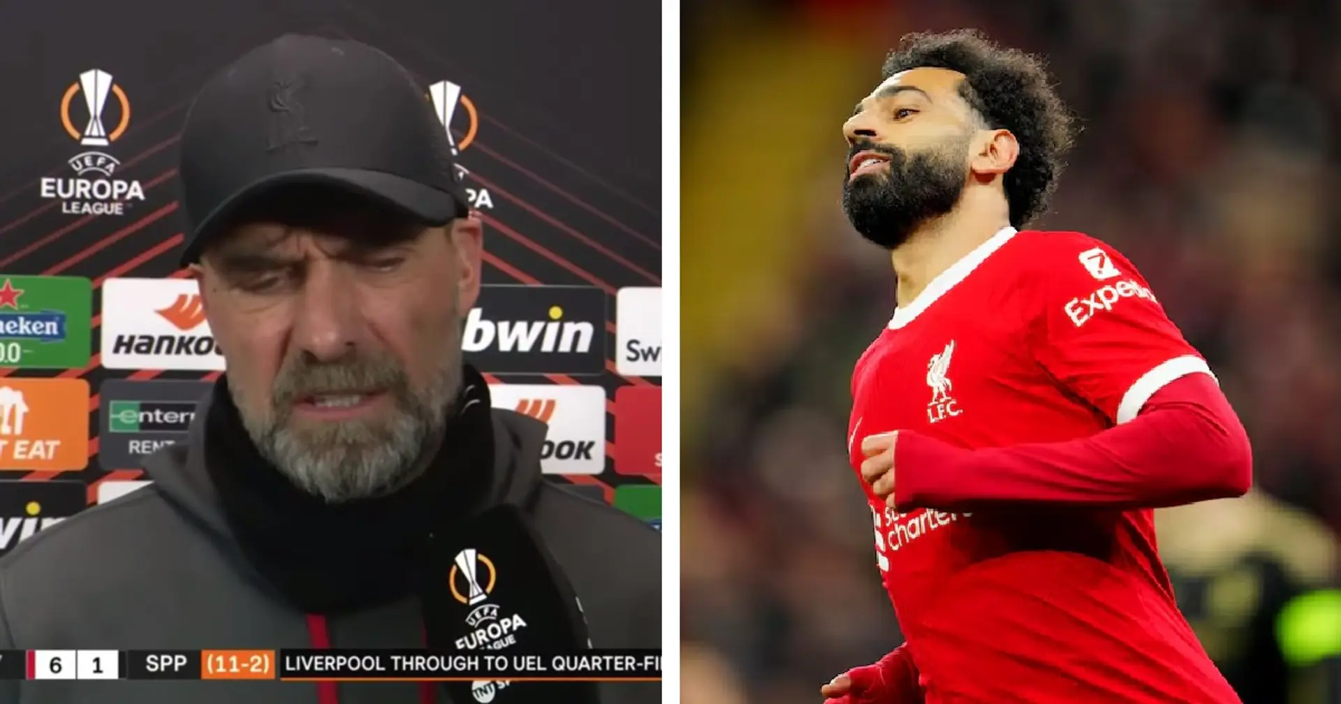 'I don’t think I’ve ever told a player that before': Klopp reveals what he told Salah during Sparta win