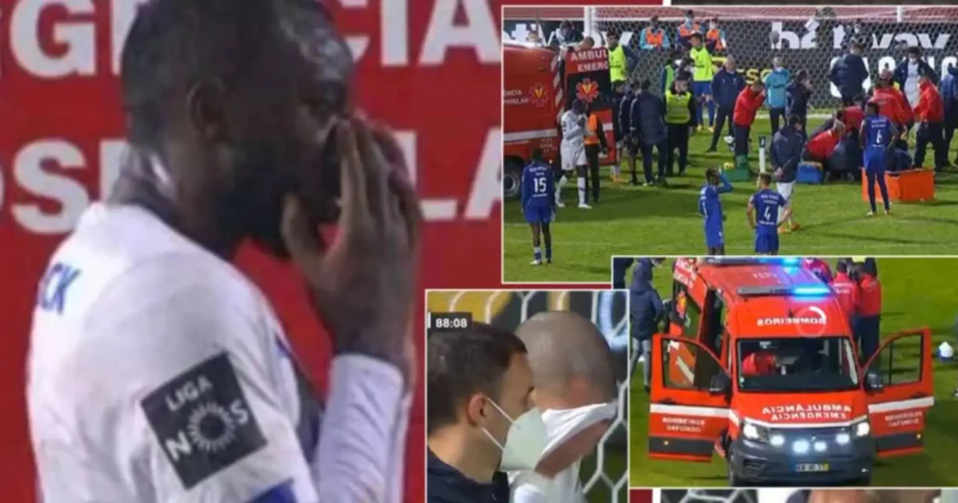 Pepe in lacrime dopo che un giocatore del Porto ha lasciato incosciente il campo dopo un terribile tackle
