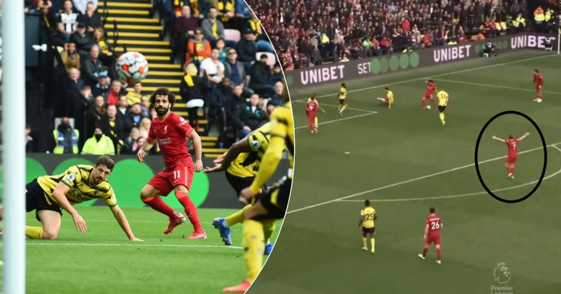 Spotted: Milner's epic reaction just before Salah's wonder goal against Watford