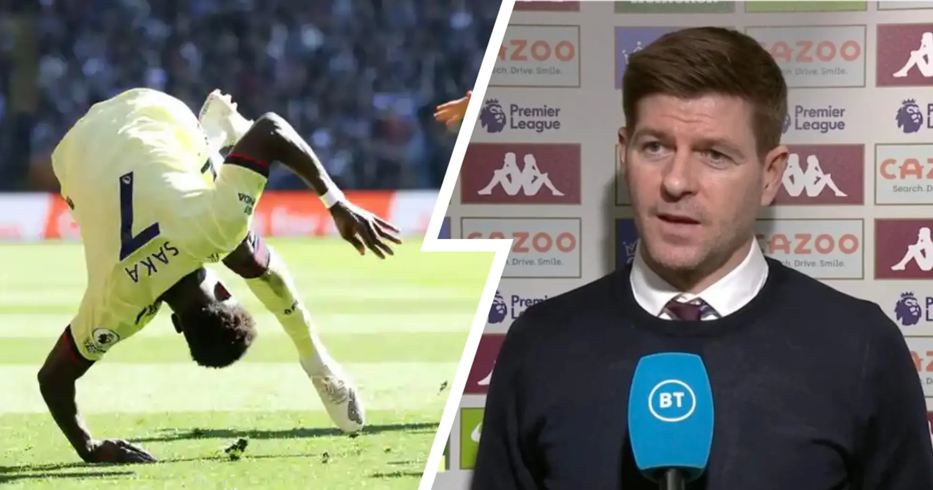 "Ich sitze hier mit Schrauben in den Hüften": Steven Gerrard schießt gegen Bukayo Saka nach den Anschuldigungen gegen Aston Villa