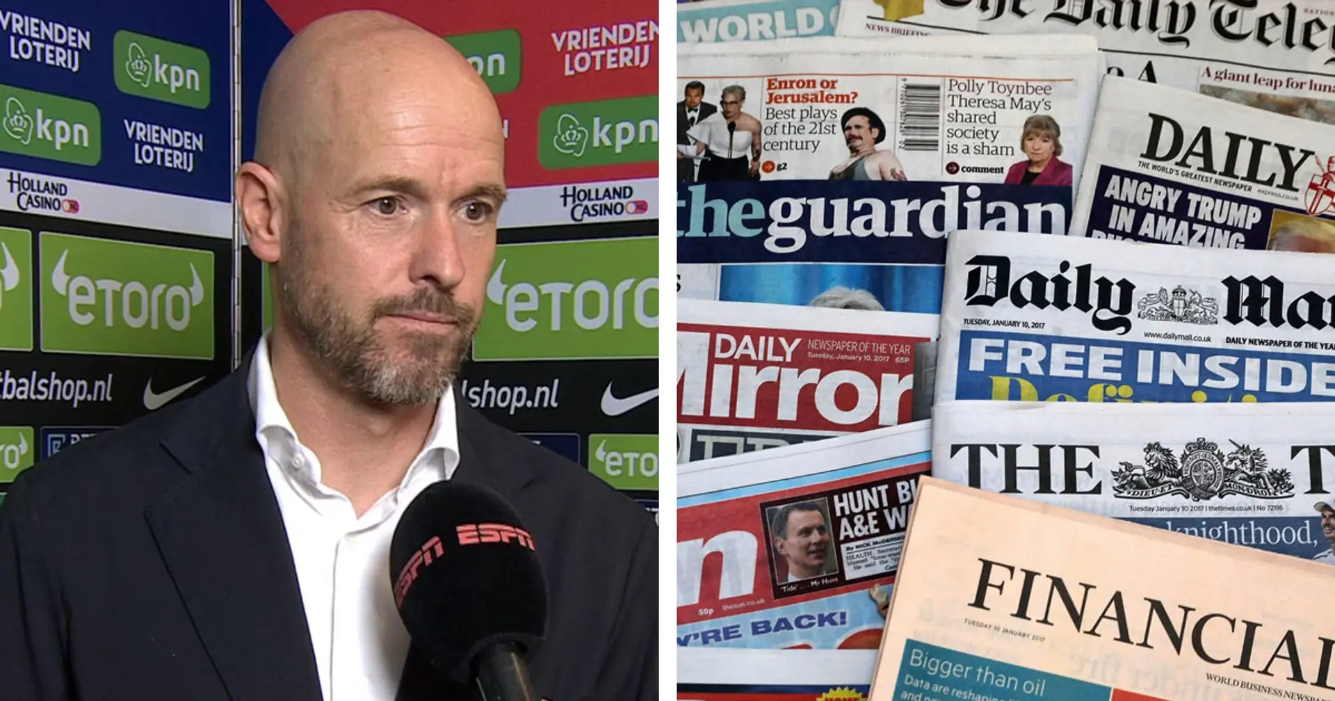 Ten Hag gives classy response to being asked if he's ready to 'deal with the sharks' in English media