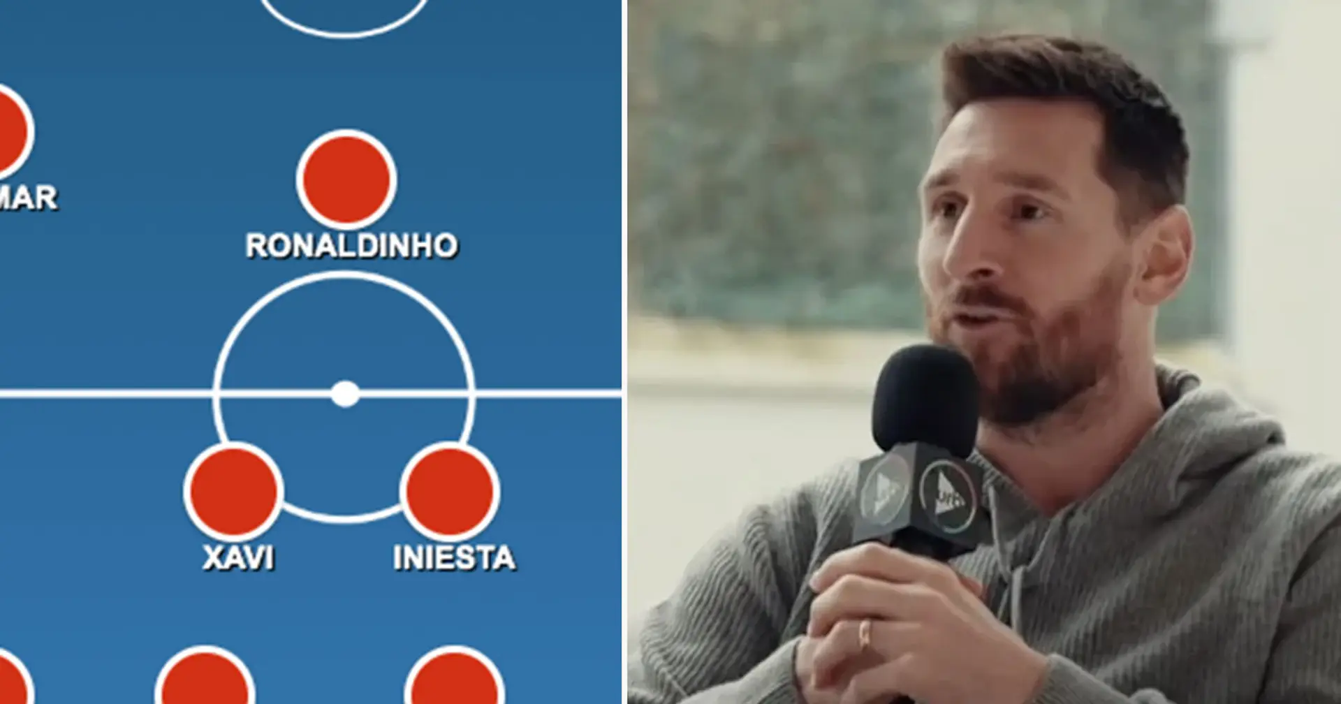 Messi reveals ultimate former teammates XI - snubs Henry and Pique