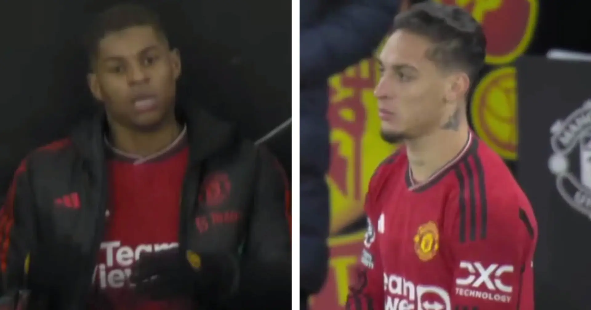 Spotted: Rashford's immediate reaction to being replaced by Antony against Spurs