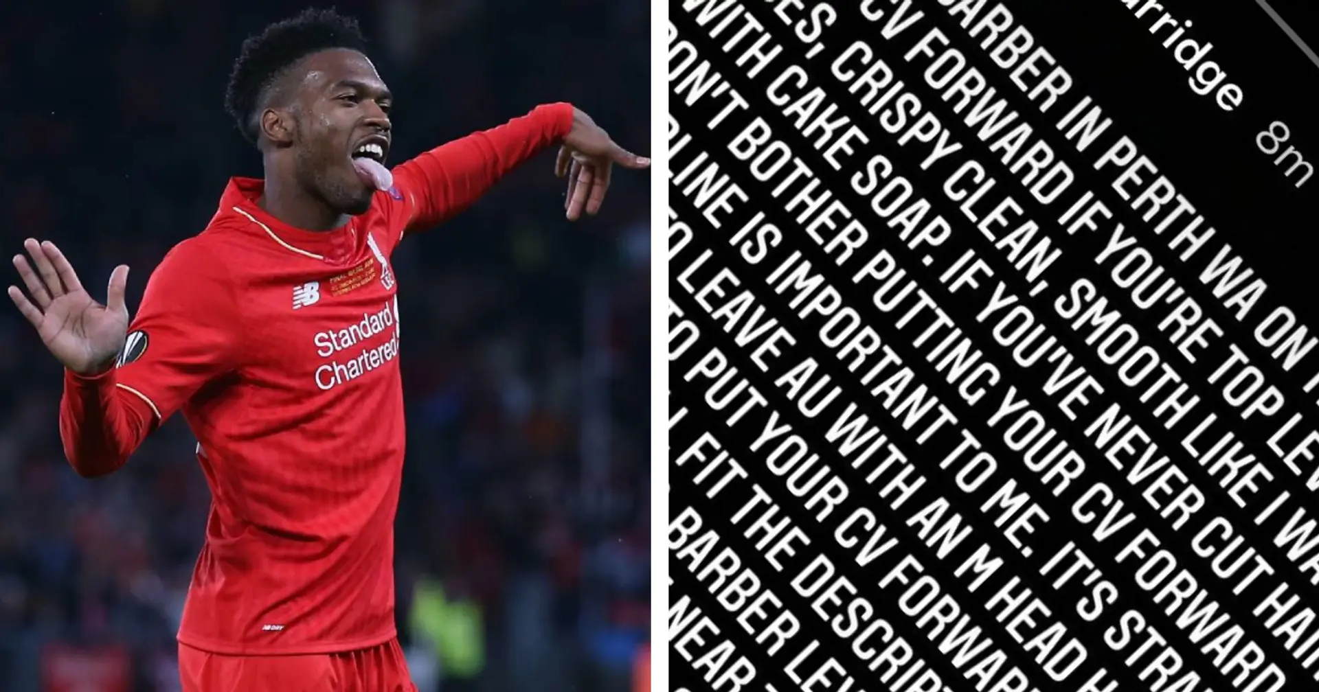 Daniel Sturridge goes viral with hilarious list of demands for barber while quarantining in Australia