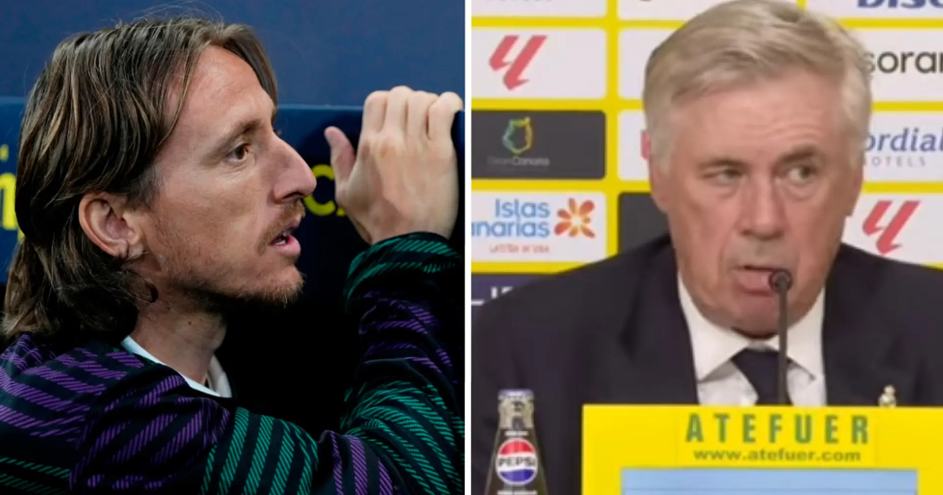 Ancelotti sur le fait que Modric n'a pas joué contre Las Palmas : "Je le respecte trop"