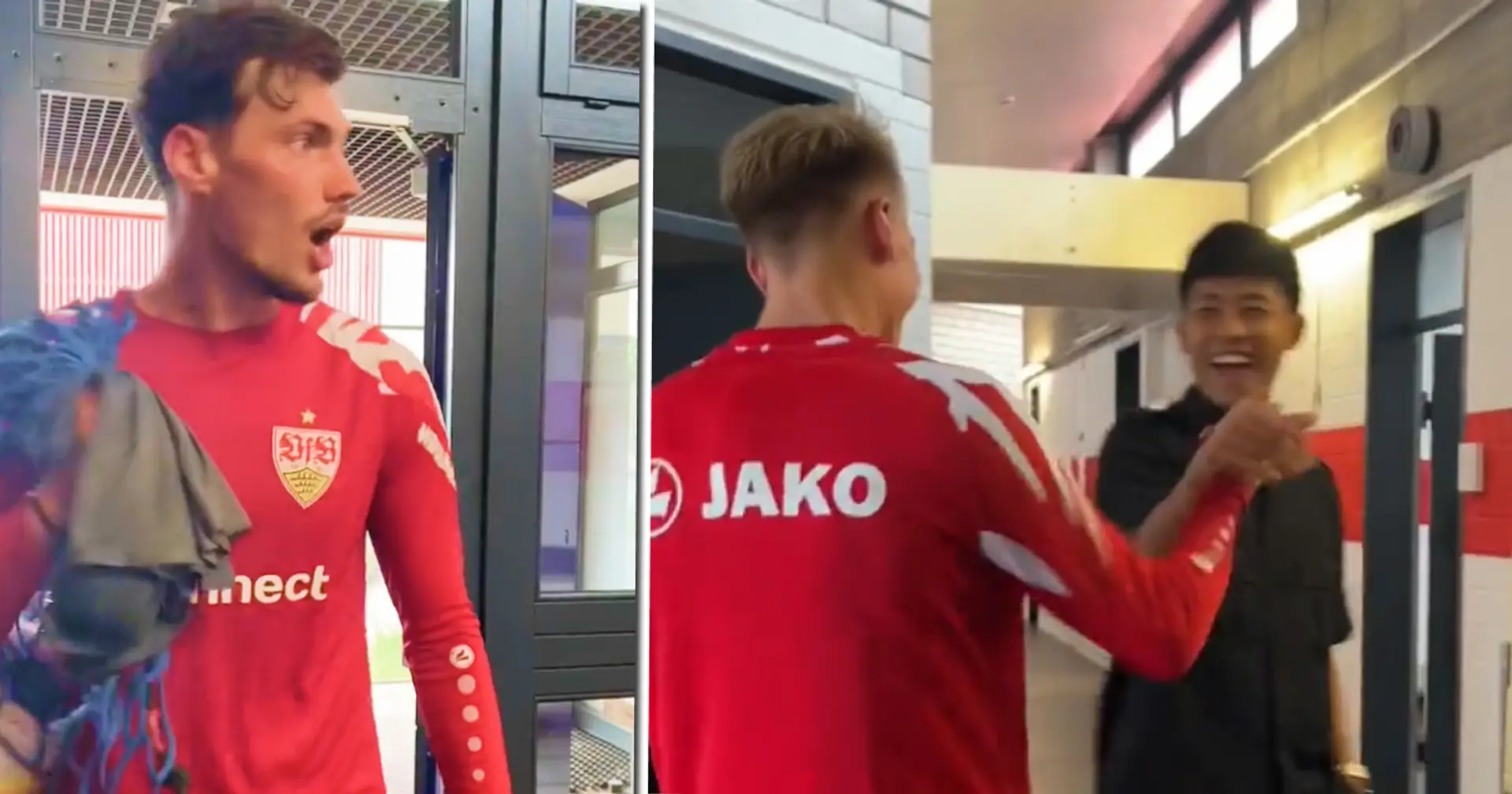 Wataru Endo drops in at Stuttgart to say proper goodbye to former club (video)