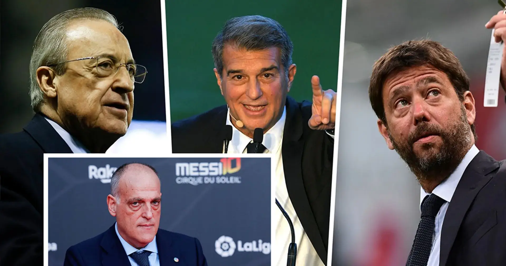 Tebas: 'La Juve, el Barça y el Madrid se creen que son los salvadores del fútbol y los demás somos idiotas'