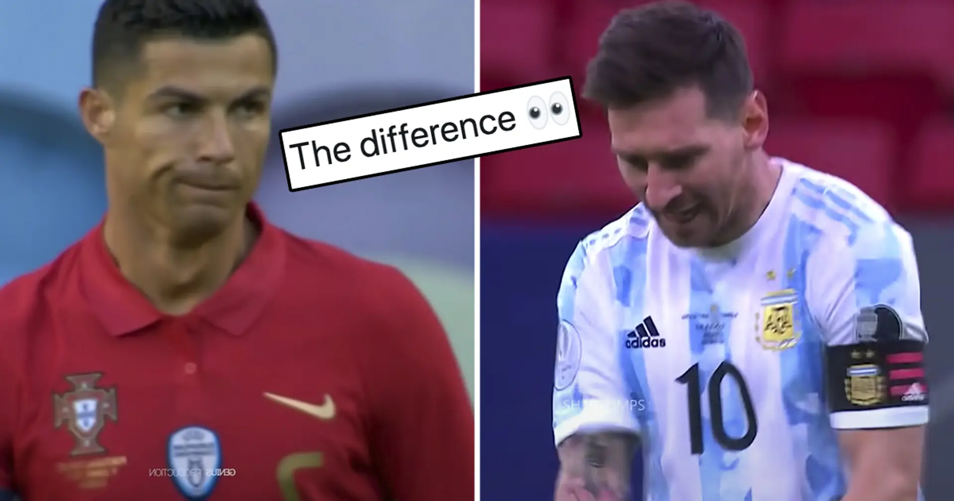 Fan notices 'the difference' between Messi and Ronaldo as captains in 2021