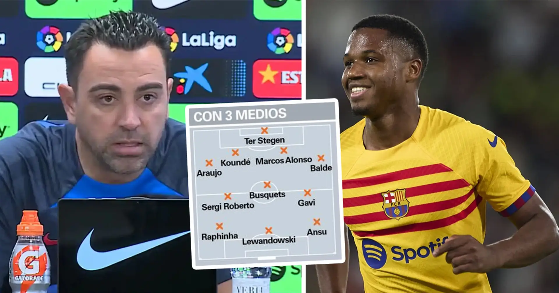 Ansu Fati could start: Xavi's doubt ahead of El Clasico shown in 2 lineups