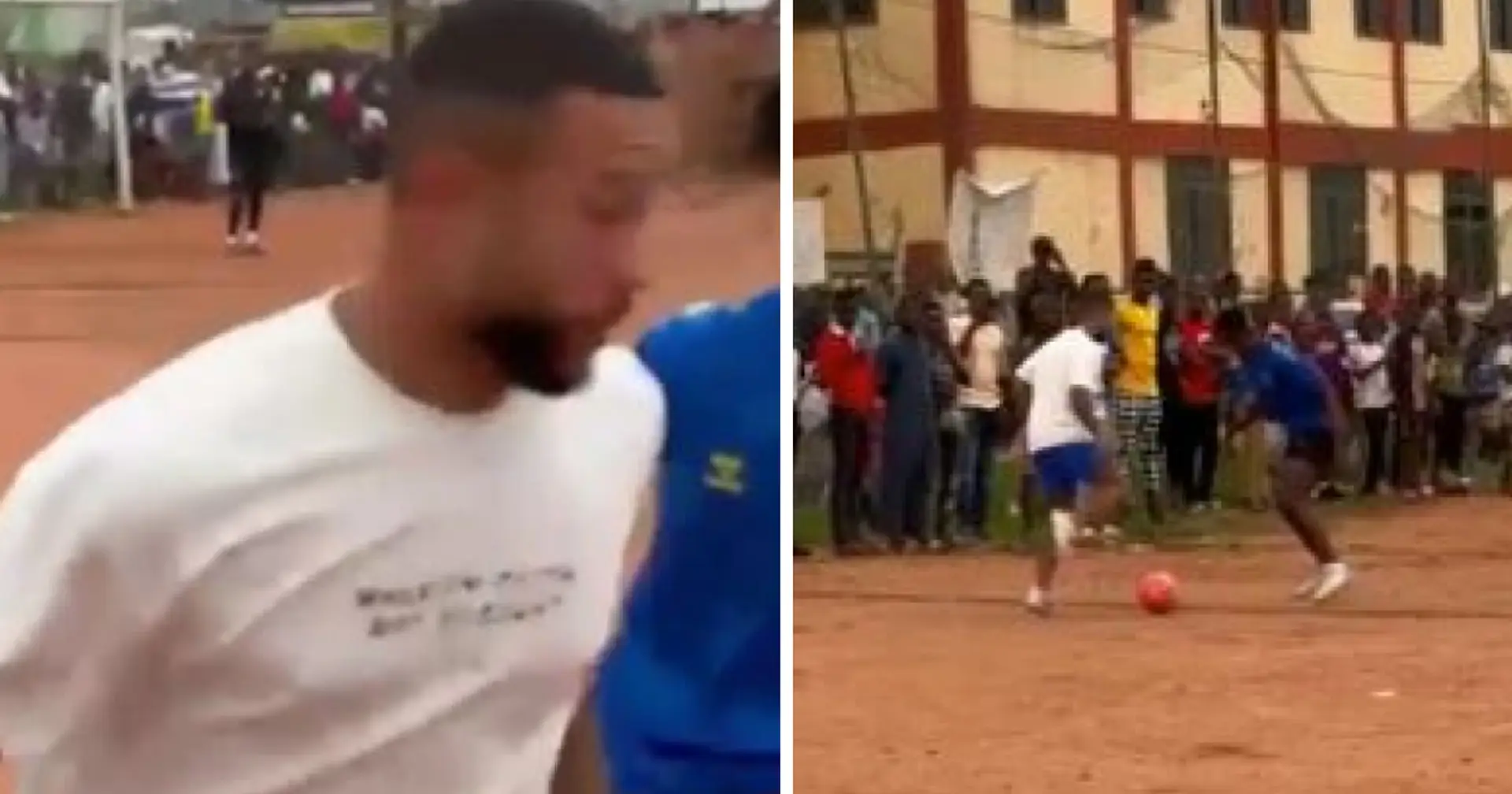 Memphis Depay aperçu en train de jouer au football de rue au Ghana