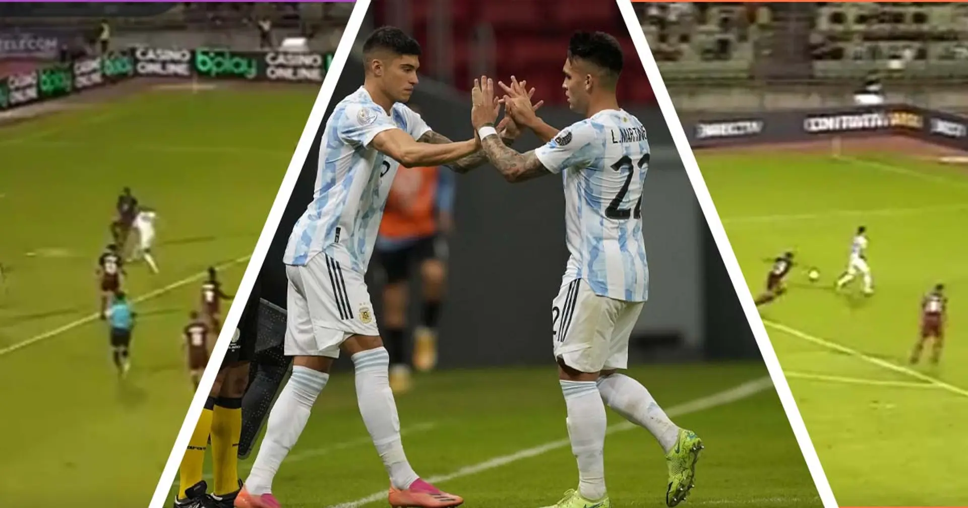 Lautaro Martinez e Correa trascinano l'Argentina: i due gol in 4 istantanee