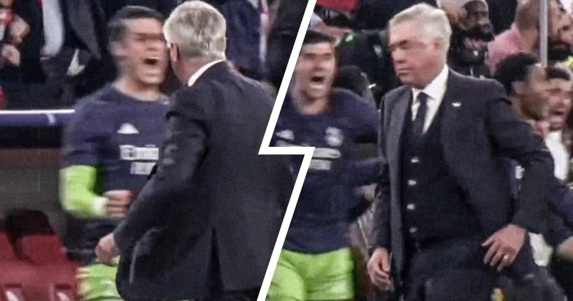 REPÉRÉ : La réaction d'Ancelotti à la passe de Kroos et au but de Vinicius contre le Bayern - il le fait souvent