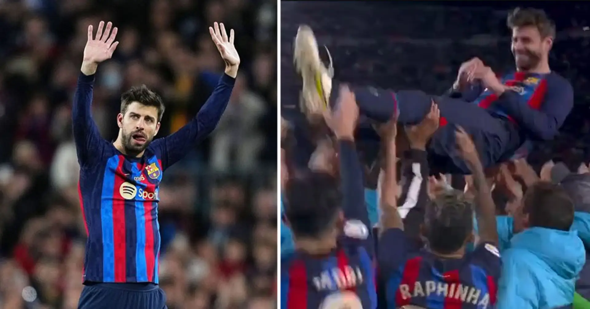 Las 5 mejores imágenes del despido de Piqué del Camp Nou y el Barça
