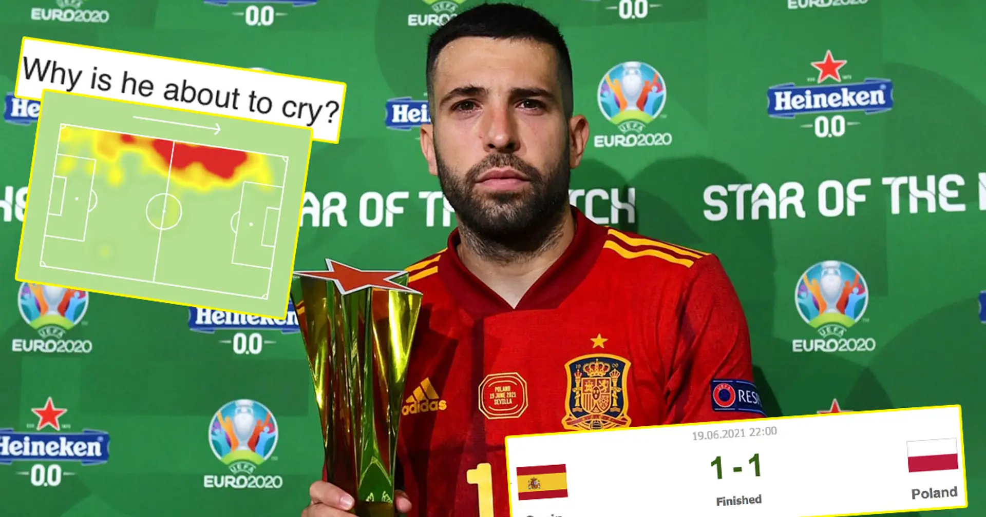 'Look at him, he's about to cry because his striker is Morata': Fans react as Alba takes home Star of the Match award