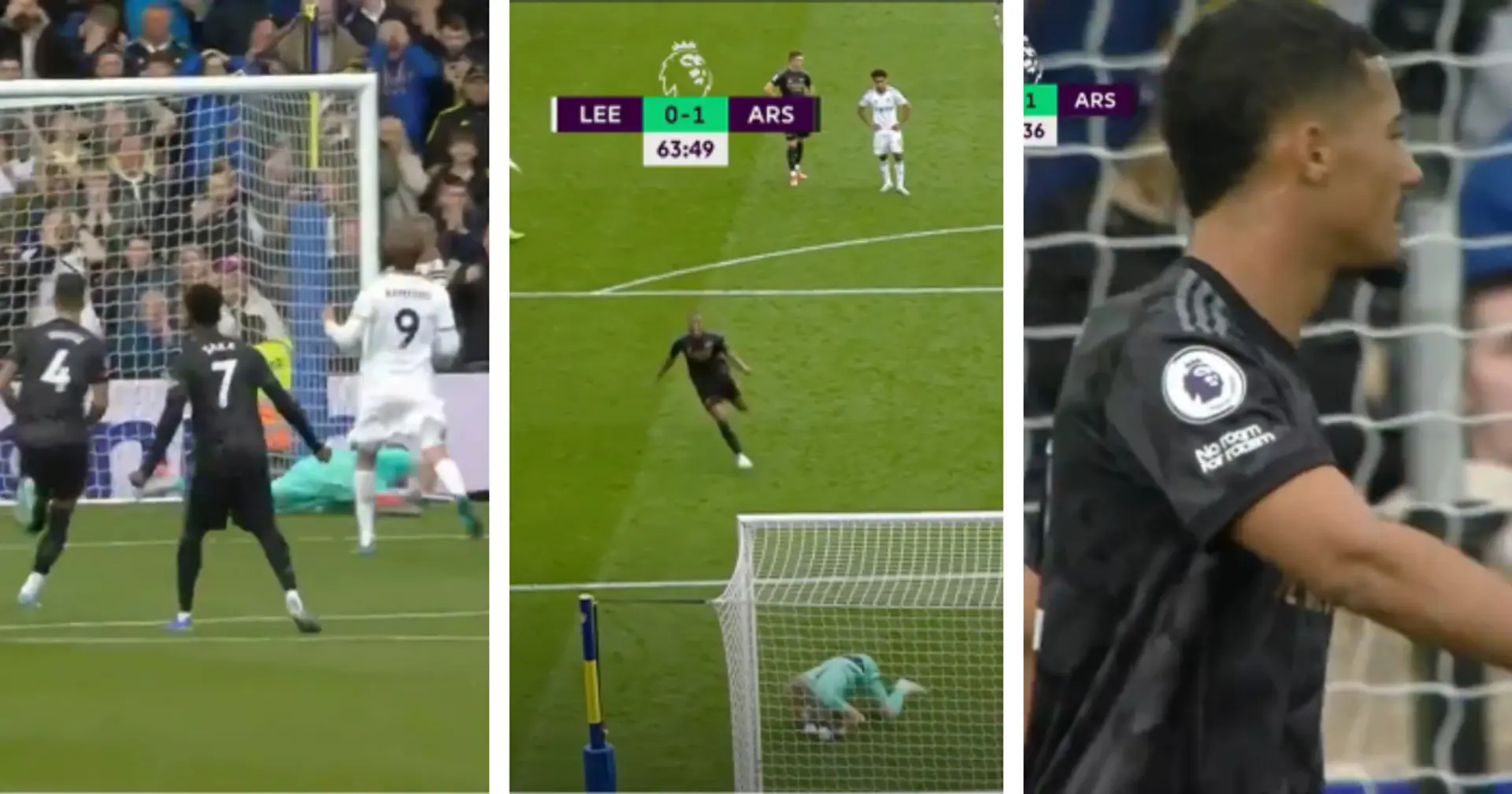 Caught on camera: Saliba's reaction to Bamford's penalty miss after defender gave away penalty