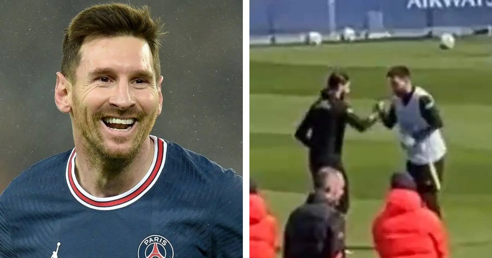 Aperçu : Messi et Housni joue à "pierre feuille ciseaux" en plein exercice lors de l'entraînement (vidéo)