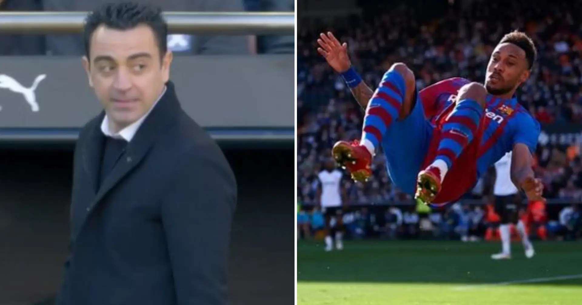 Repéré: comment Xavi a réagi au premier but d'Aubameyang au Barca