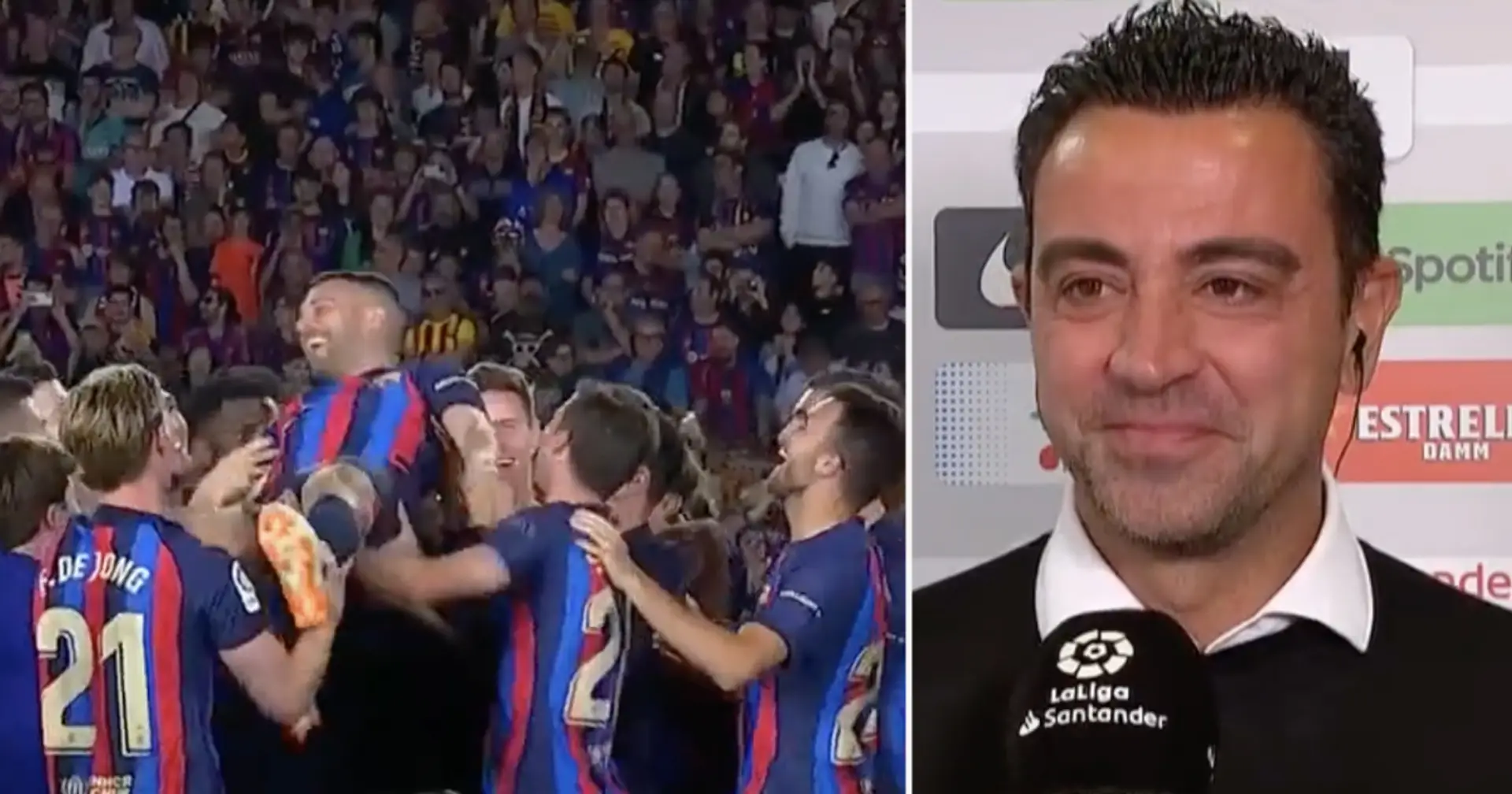 Xavi: 'Busquets and Alba played their last game for Barcelona today'