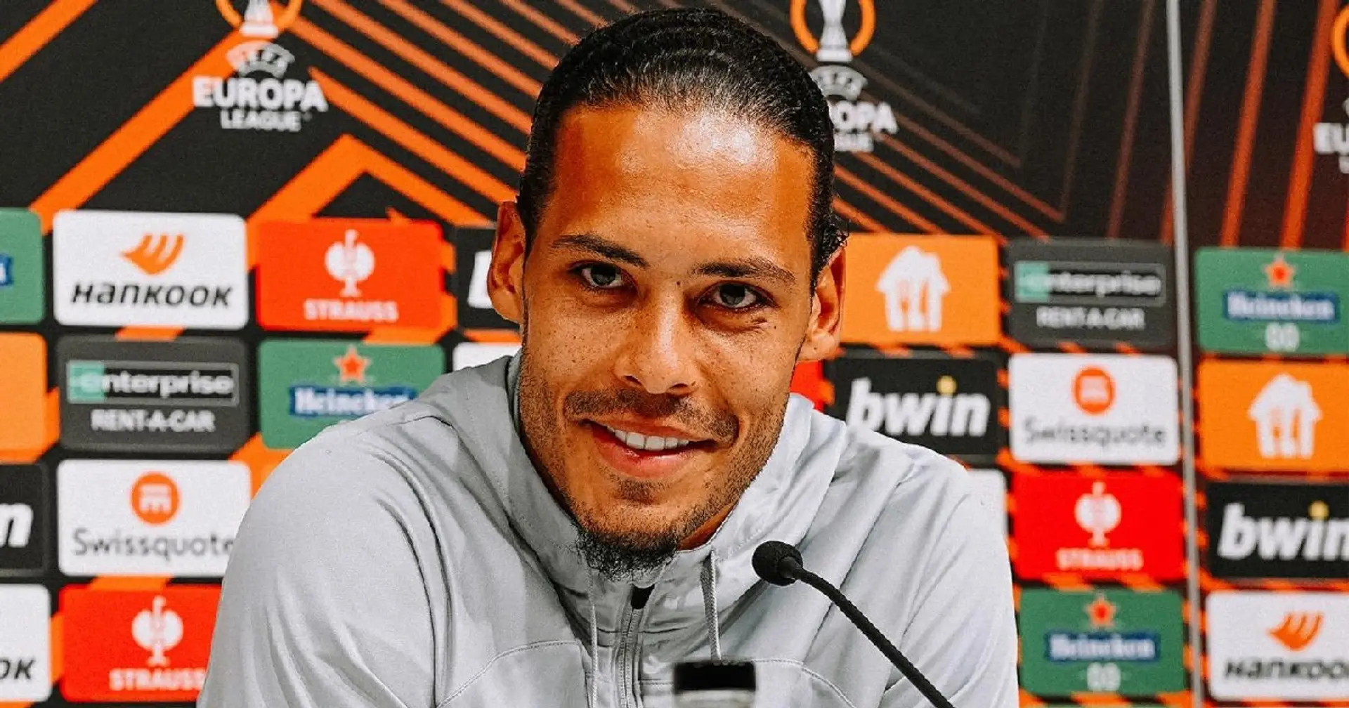 'Twists and turns can happen': Van Dijk on whether Liverpool are favourites to win Europa League