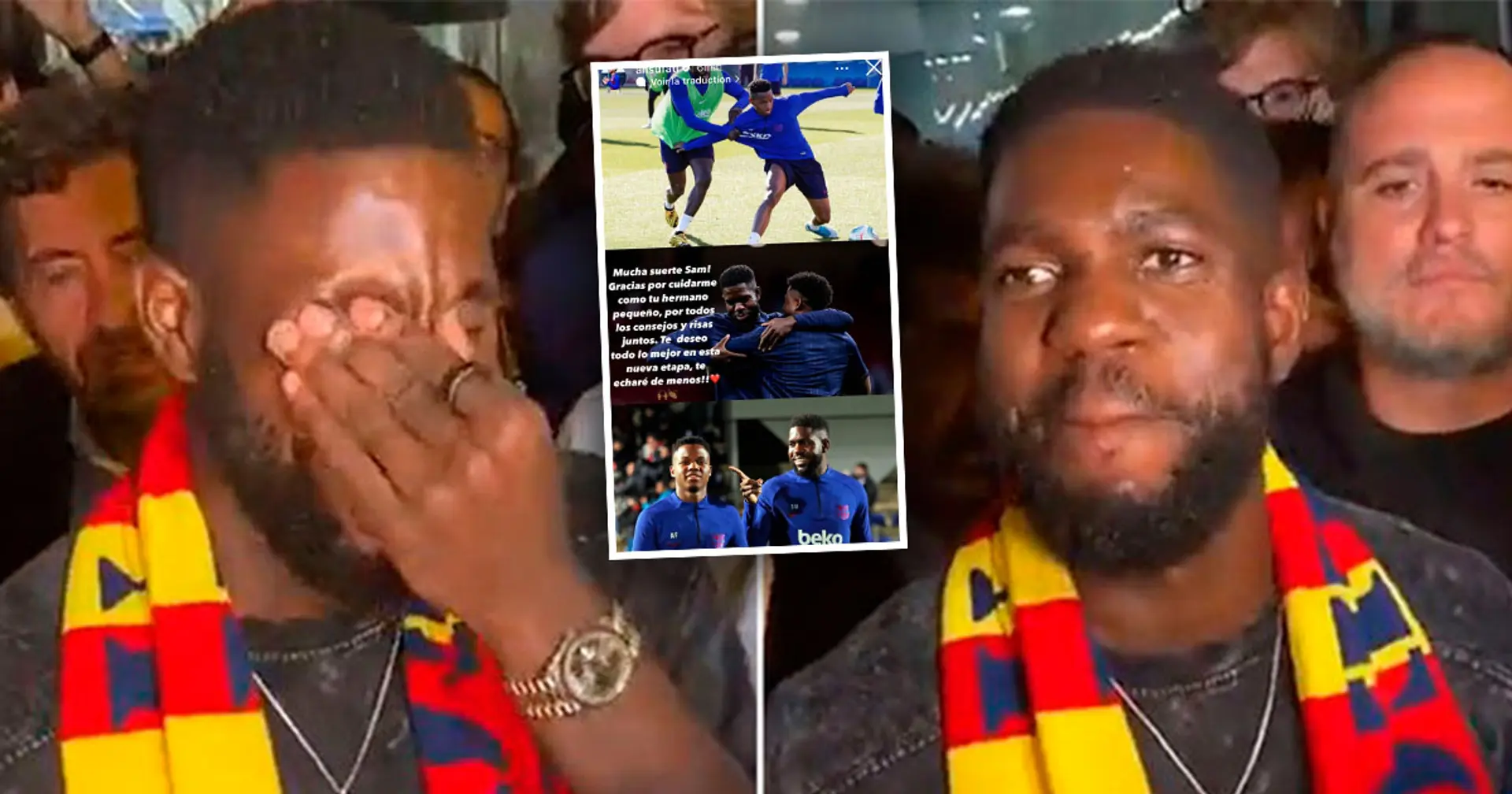 'Took care of me as if I were your little brother': Ansu Fati sends touching message to Umtiti