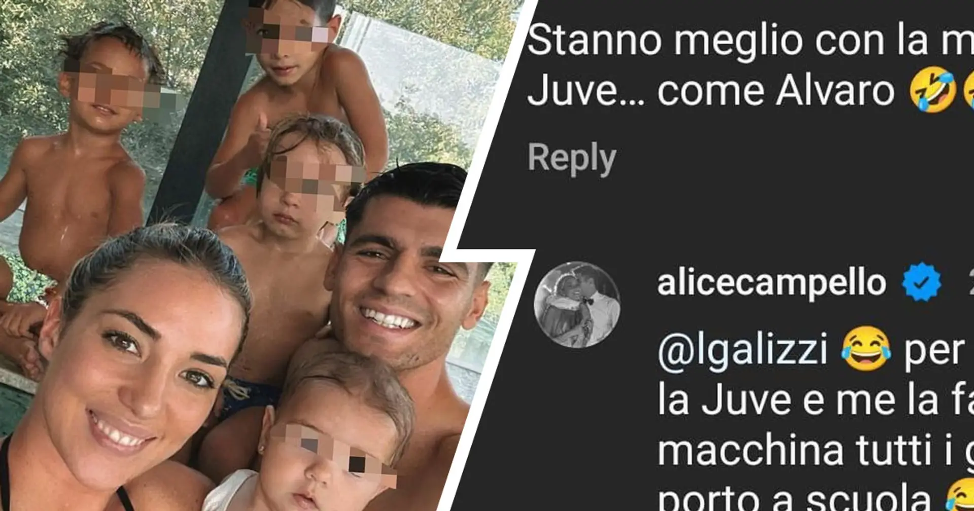 La moglie di Alvaro Morata svela un segreto su Instagram: nella famiglia dello spagnolo si tifa ancora la Juve