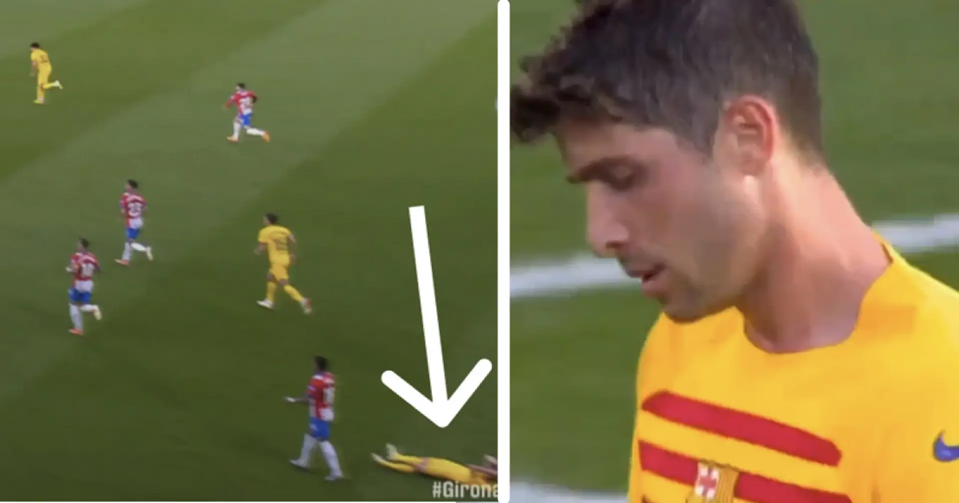 Sergi Roberto's instant reaction to his goal-leading mistake v Girona spotted