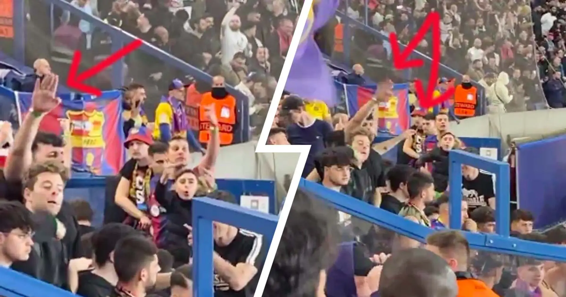 Des supporters du Barça ont fait des saluts nazis et insulté de singes des parisiens au Parc des Princes
