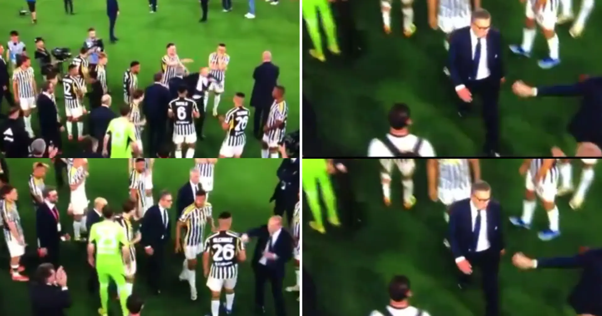 Vittoria con "giallo" per la Juventus in Coppa Italia: il gesto di Allegri a Giuntoli durante la festa non è passato inosservato