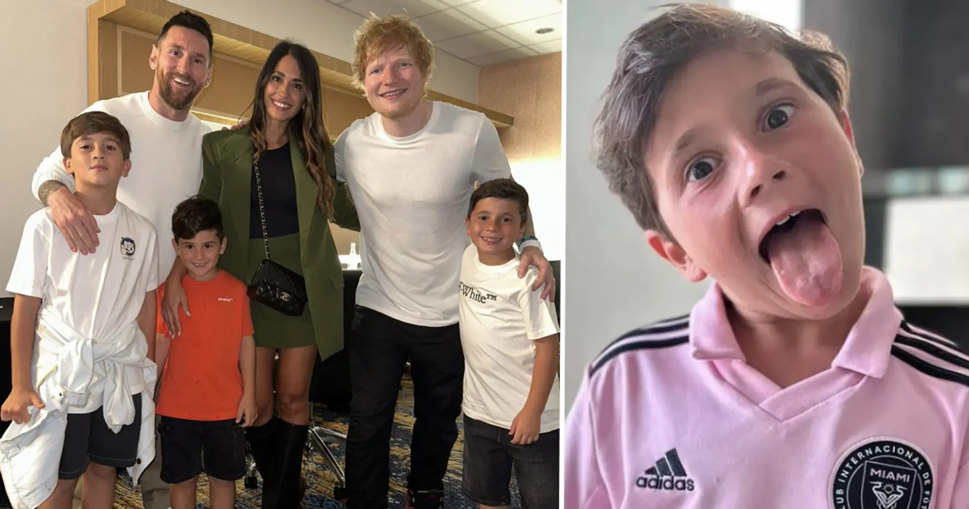 "Connaît plus l'anglais que Leo": la famille de Messi aperçue au concert d'Ed Sheeran, son fils Mateo chante
